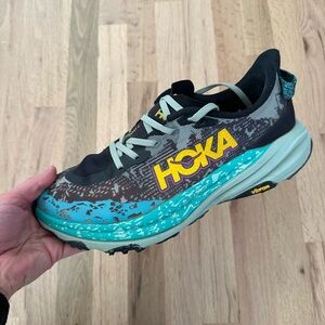 Hoka One One Speedgoat 6 Trail Running Shoes Women’s Size 9.5 B Black Aloe Vera